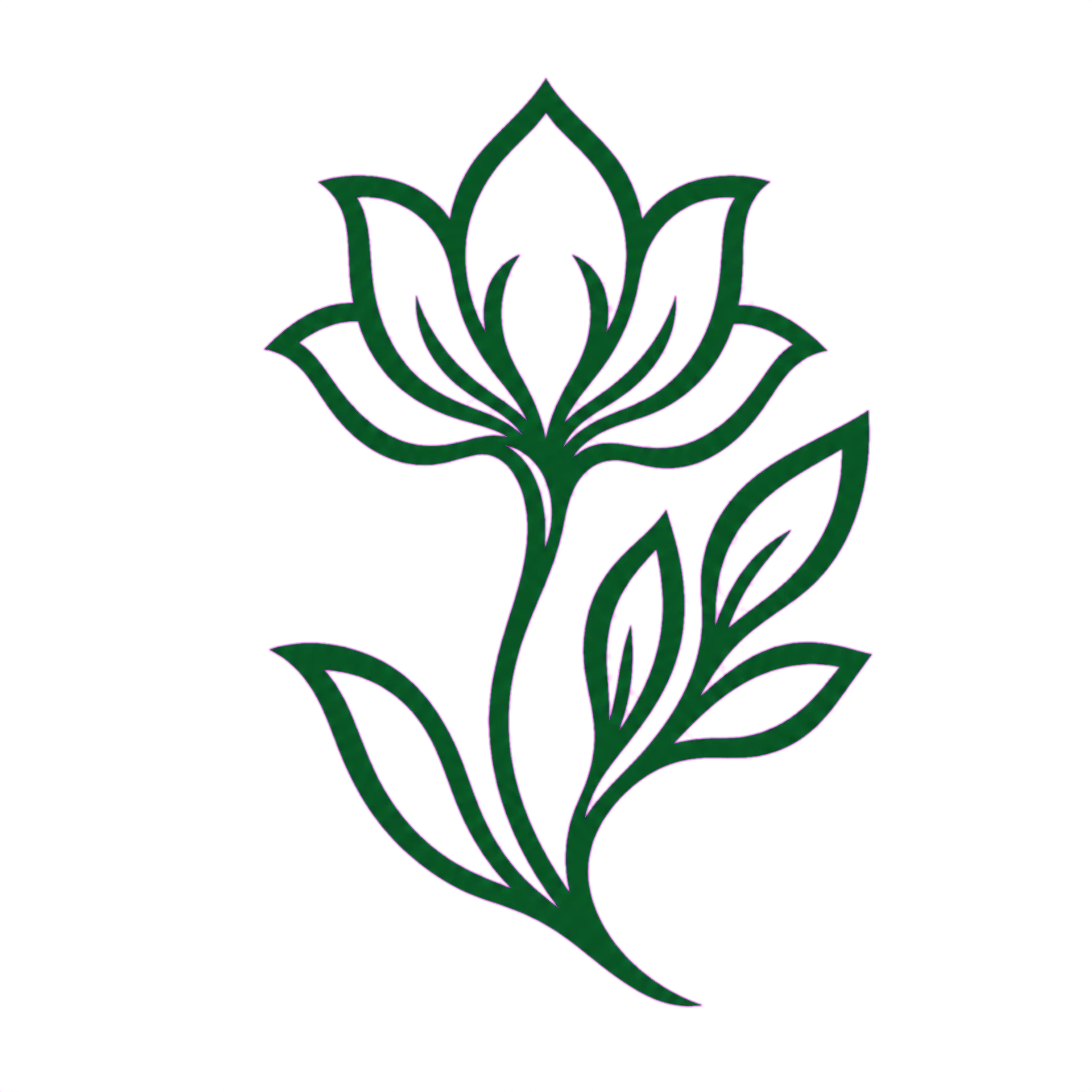 吃瓜大赛 - 以花为笔，绘就自然之美 品牌标识：森林绿花叶标志